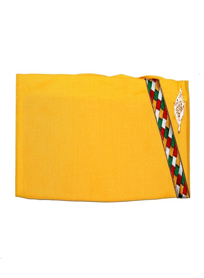 Yanwenx Uttarakhand Pahadi Topi/Cap,Brahmakamal Uttarakhand Topi, Himachali Cap (Yellow Cotton) - Image 4